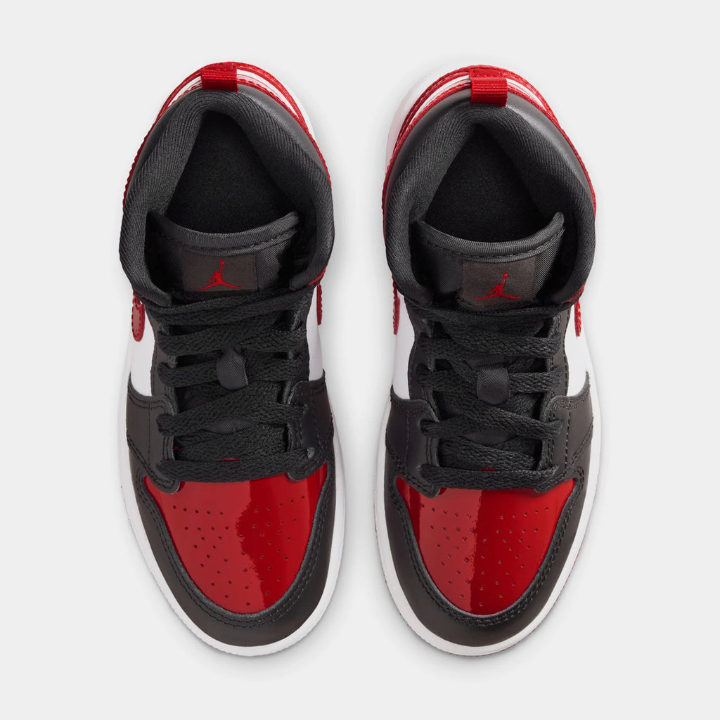 Air  1 Mid SE Preschool Lifestyle Shoes (Black/White/Varsity Red)
