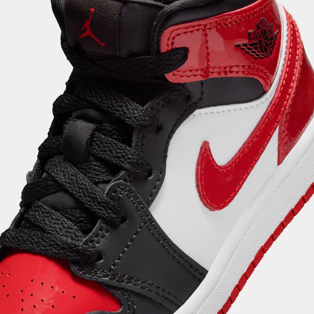 Air  1 Mid SE Preschool Lifestyle Shoes (Black/White/Varsity Red)