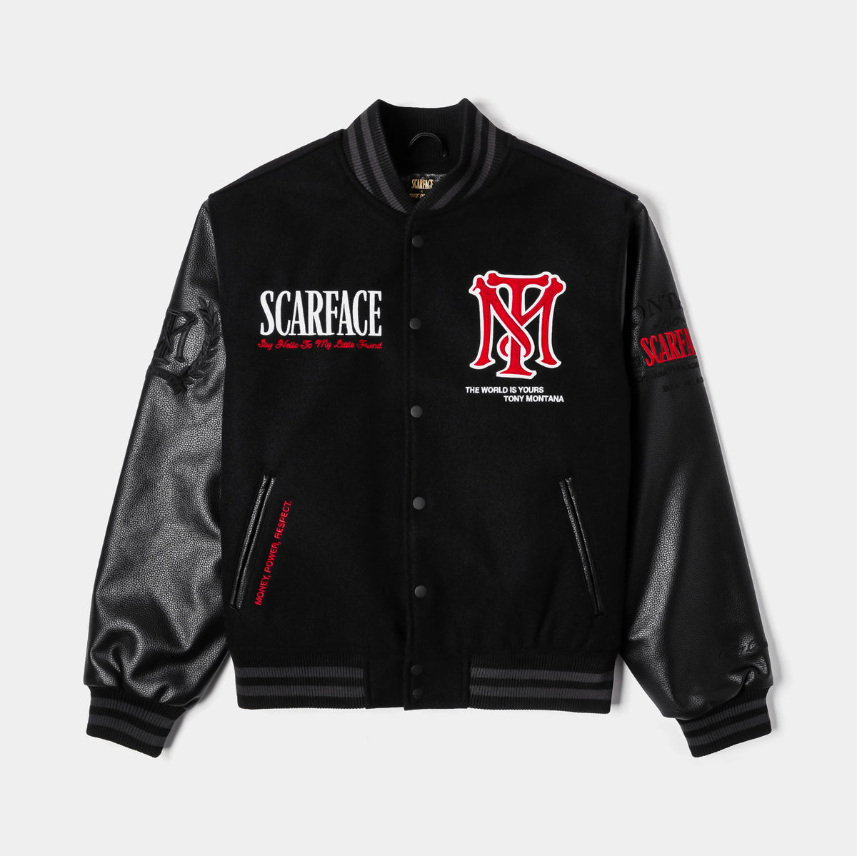SP X Scarface TWIY Varsity Jacket (Black/Red)