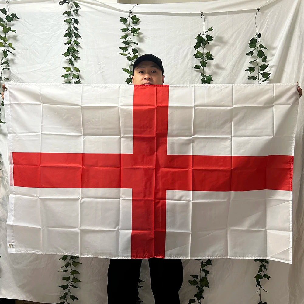 （TIKI Flag）England Flag 60X90Cm 90X150Cm Polyester England Country Flag Cross of St George English Hanging Flag