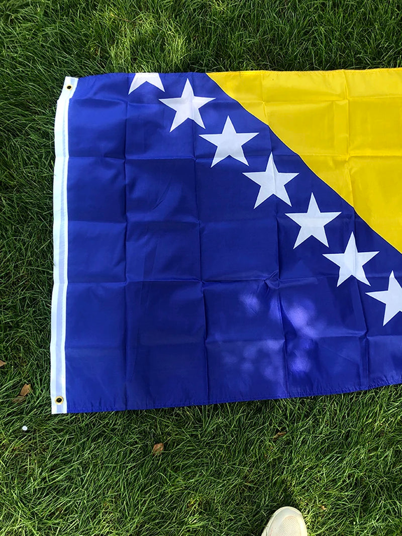 SKY FLAG 3X5Fts Bosnia and Herzegovina Flag 90X150Cm BIH BA Bosna Hercegovina Flag for Decoration Hanging National Flag