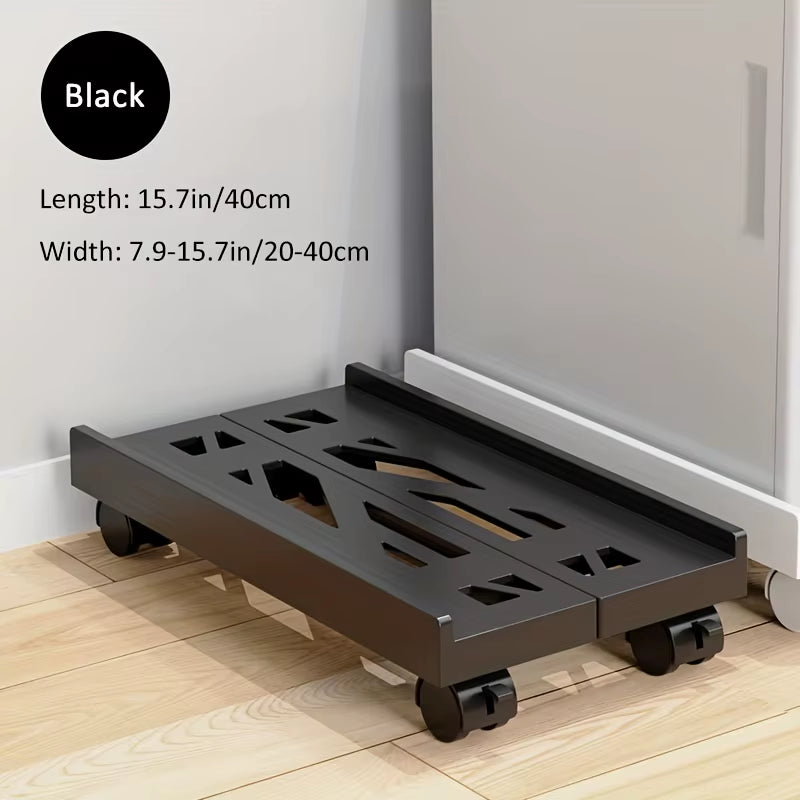 Adjustable Mobile CPU Stand, Ventilated Computer Tower Stand PC Tower Stand with 4 Caster Wheels Fits Most PC, under Desk Holder