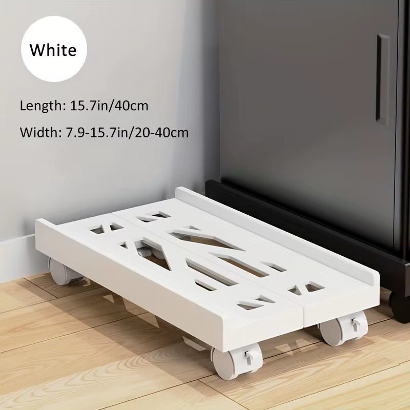 Adjustable Mobile CPU Stand, Ventilated Computer Tower Stand PC Tower Stand with 4 Caster Wheels Fits Most PC, under Desk Holder