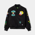 SP X Richie Rich Get Money Varsity Mens Jacket (Black/Teal)