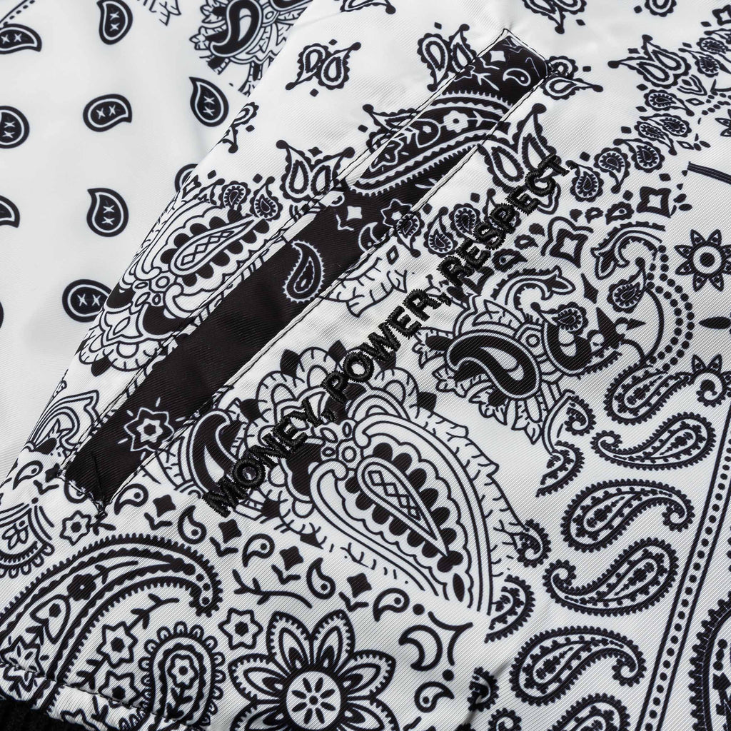 SP X Scarface Paisley Varsity Jacket (Black/White)