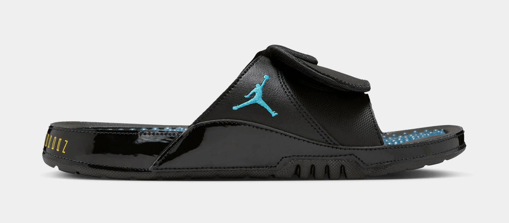 Hydro XI Retro Slide Mens Sandals (Black/Varsity Maize/Gamma Blue)