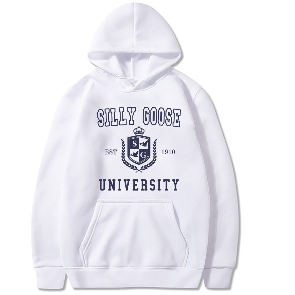 Толстовка с капюшоном Silly Goose University свободного кроя с принтом