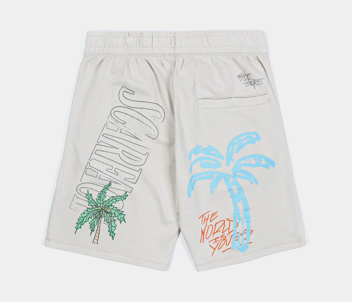 SP X Scarface Post Card Hybrid Mens Shorts (Beige/Orange)
