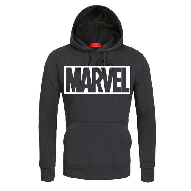 MARVEL Red Letter Printing Fashion Mens Hoodies Autumn Winter Brand Sweatshirts Men Top Coat Male Hooded Sweatshirt MARVEL