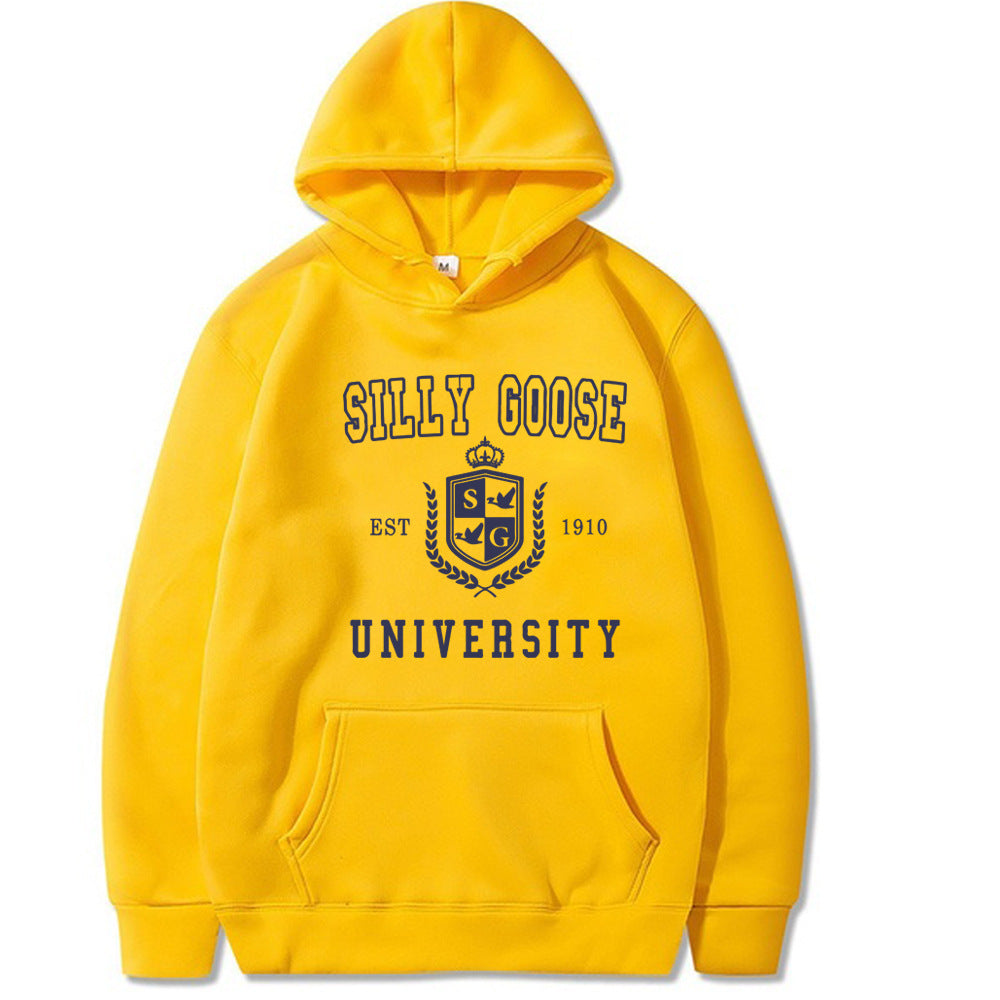 Толстовка с капюшоном Silly Goose University свободного кроя с принтом
