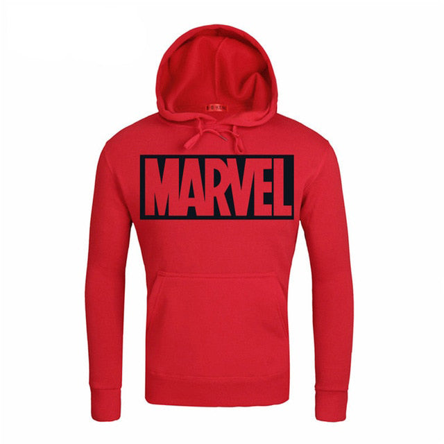 MARVEL Red Letter Printing Fashion Mens Hoodies Autumn Winter Brand Sweatshirts Men Top Coat Male Hooded Sweatshirt MARVEL