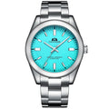 Automatic Watch for Men Mechanical Stainless Steel Luxury Red Yellow Sky Blue Green Colorful Rainbow 41mm Reloj Hombre Baratos