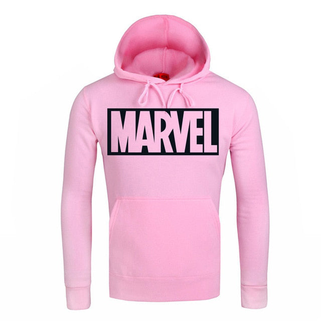 MARVEL Red Letter Printing Fashion Mens Hoodies Autumn Winter Brand Sweatshirts Men Top Coat Male Hooded Sweatshirt MARVEL