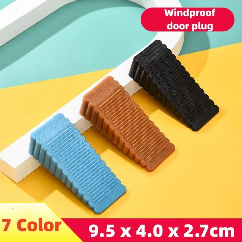 Safety Silicone Door Stop Stoppers Block Wedge Doorstops Door Stopper Home Office Door Rear Retainer Anti-Collision Stop
