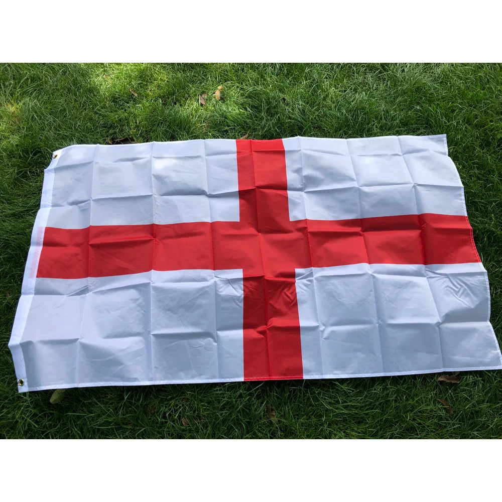 （TIKI Flag）England Flag 60X90Cm 90X150Cm Polyester England Country Flag Cross of St George English Hanging Flag