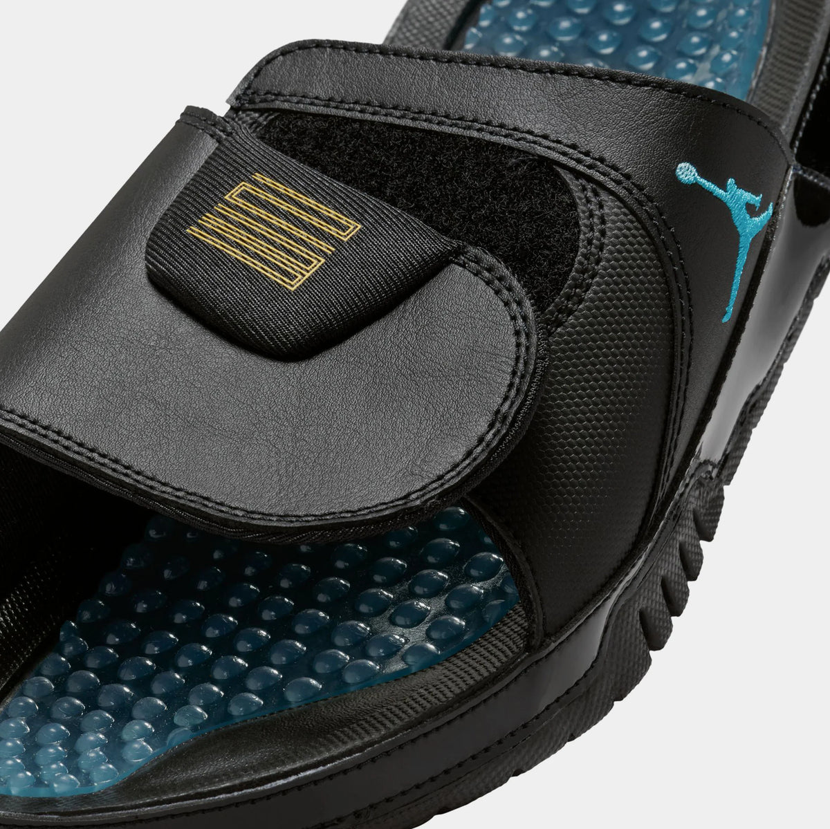Hydro XI Retro Slide Mens Sandals (Black/Varsity Maize/Gamma Blue)